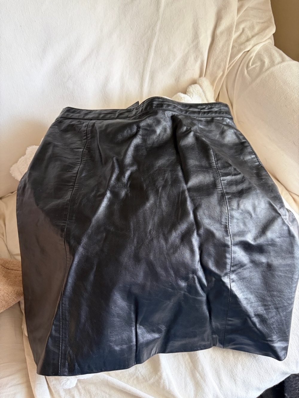 Black Leather Pencil Skirt